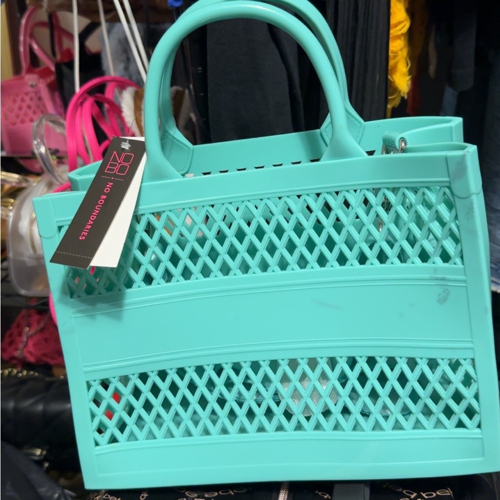 No Boundaries Turquoise Tote Bag